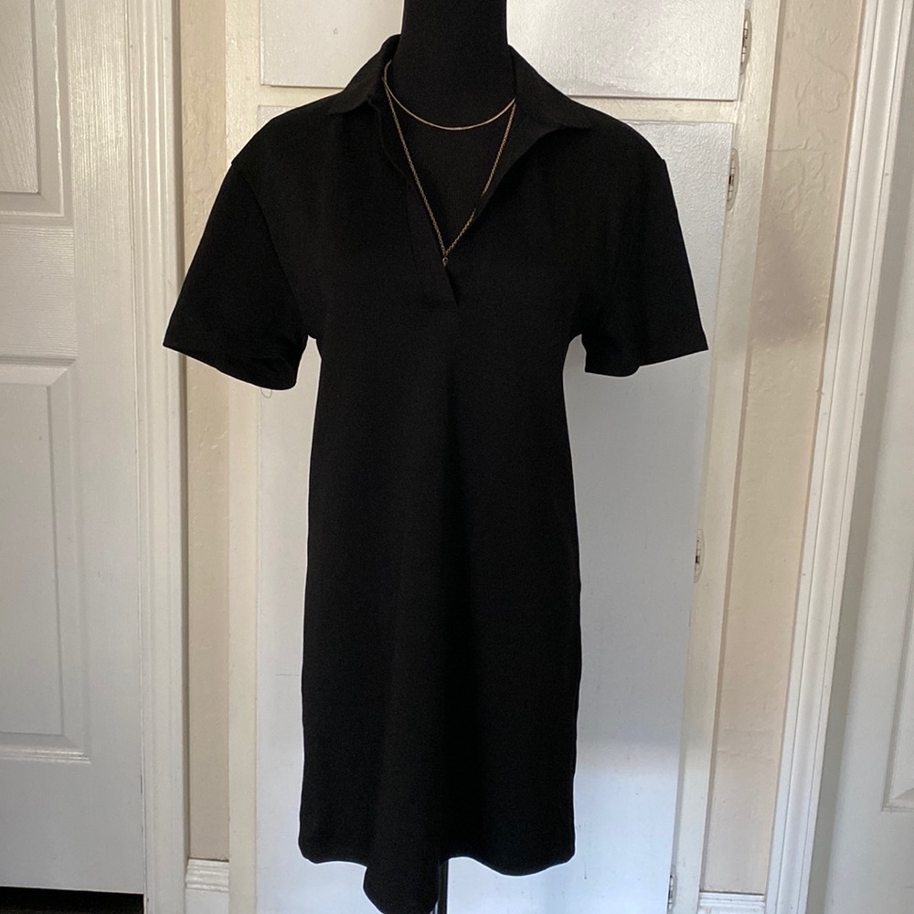 NWT ZARA Collared Dress (S) Black